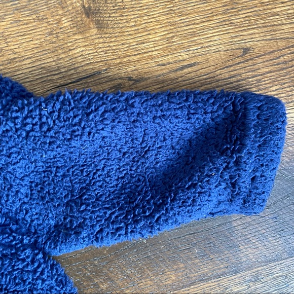 Hanna Andersson navy fleece Sherpa baby bear jacket | 18-24m - Picture 6 of 6